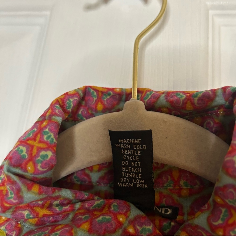 Lucky Brand Vintage Mandala Cotton Blouse Gilmore Girls Y2K - Picture 6 of 10